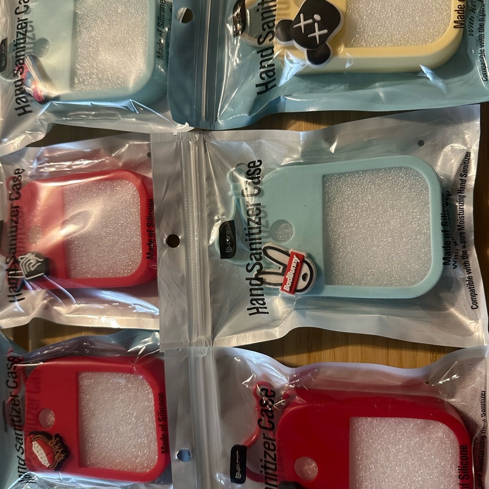 Custom charm BPure hand sanitizer case